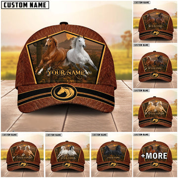 Joycorners Personalized Desert Sunset Running Horses Cap