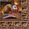 Joycorners Personalized American Eagle & Horse Patriotic Cap (9 Breeds)