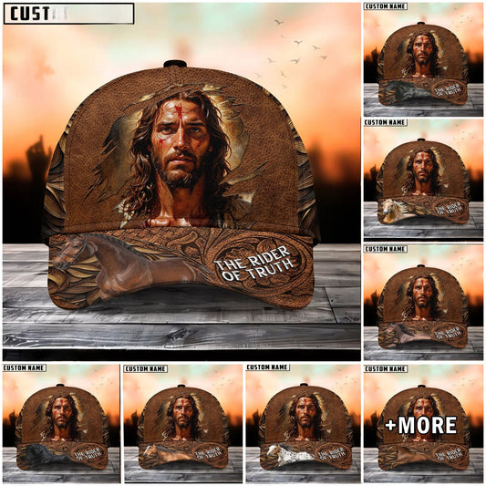Joycorners Rider of Truth Christian Horse Cap – Rustic Western Leather Art (8 Breeds)