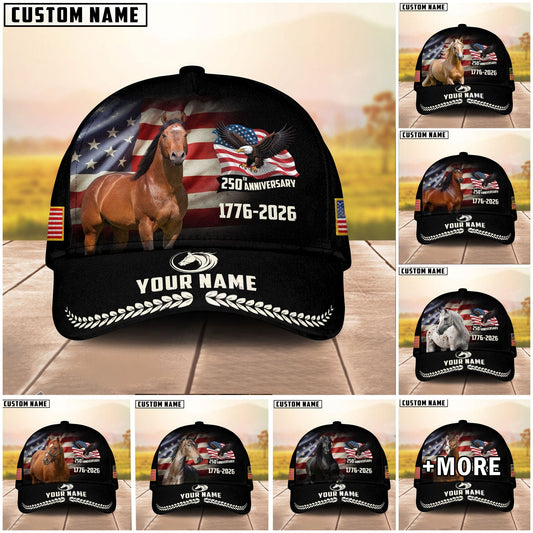 Joycorners 250th Anniversary American Horse & Eagle Cap (9 Breeds)