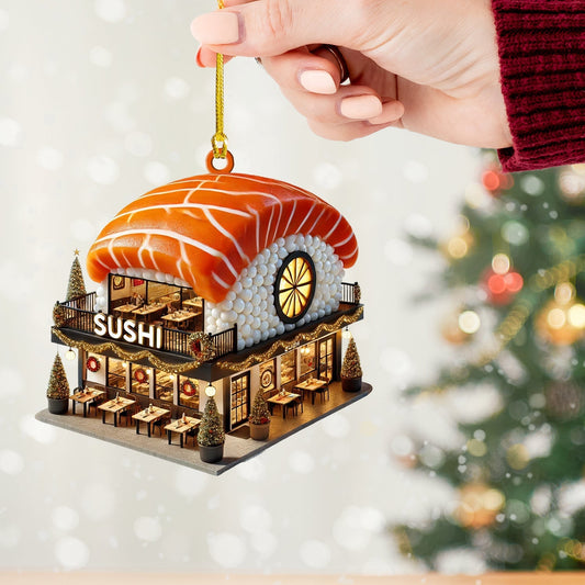 Joycorners Christmas Sushi Home Decor Christmas Ornament, Personalized Ornament 2D Flat LM2211