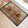 Joycorners Highland Custom Name - Home To Where The Herd Is FarmHouse Doormat