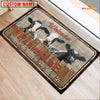 Joycorners Holstein Custom Name - Home To Where The Herd Is FarmHouse Doormat