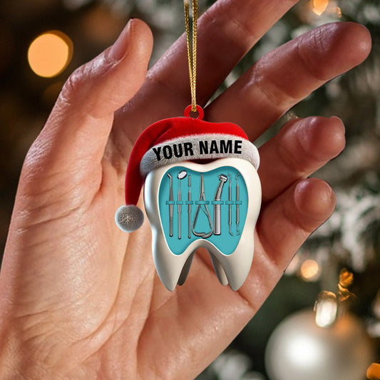 Joycorners Dentist Christmas Home Decor Christmas Ornament, Personalized Ornament 2D Flat LM2211