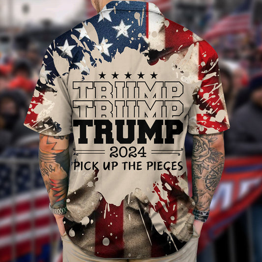 Joycorner Trump 2024 Pick Up The Pieces Hawaiian Shirt