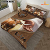 Joycorners Texas Longhorn Love God Custom Name Bedding Set