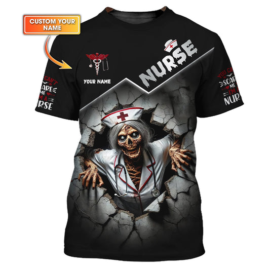 Joycorners 3D Full Print Nurse Halloween T-Shirts Personalized Name Gift For Nurse Lovers MT2509