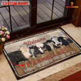 Joycorners Black Hereford Welcome Custom Name Doormat