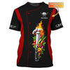 Joycorners 3D Full Print Fiery Chef Edge With Vegetable Shirt Personalized Name Gift For Chef Lovers MT2509