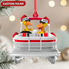 Joycorners Personalized Funny Ducks Acrylic Christmas Ornament, Family Boat Xmas Gift for Friends & Hunters MT1111
