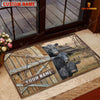 Joycorners Black Angus Barn Custom Name Doormat