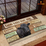 God Says You Are - Dexter Cattle Doormat