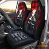 Joycorners Customized Name Holstein Jean Overalls Pattern Car Seat Covers (2Pcs)