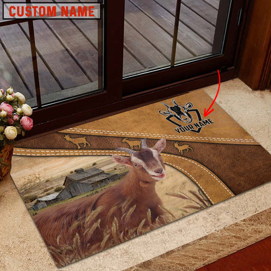 Joycorners Goat Personalized - Welcome  Doormat