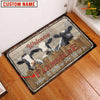 Joycorners Holstein Custom Name - Home To Where The Herd Is FarmHouse Doormat