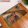 Joycorners Red Angus Personalized - Welcome  Doormat