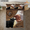 Joycorners Black Angus Love God Custom Name Bedding Set