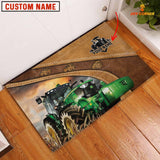 Joycorners Tractor Personalized - Welcome Brown Doormat