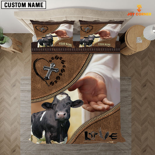 Joycorners Holstein Love God Custom Name Bedding Set