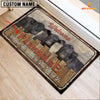 Joycorners Black Sim Angus Personalized - Welcome  Doormat