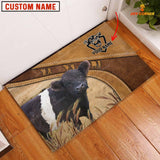 Joycorners Belted Galloway Personalized - Welcome  Doormat