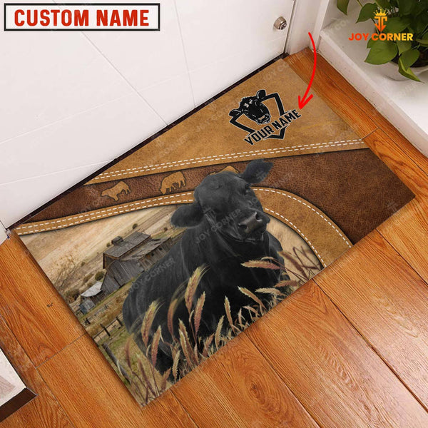 Joycorners Black Angus Personalized - Welcome  Doormat