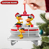 Joycorners Personalized Funny Ducks Acrylic Christmas Ornament, Family Boat Xmas Gift for Friends & Hunters MT1111
