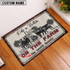 Joycorners Black Angus Life is Better Custom Name Doormat