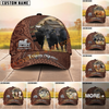 Joycorners Rustic Cow Western Tooled Pattern Cattle Rancher Gift Custom Name 3D Cap (10 Breeds)