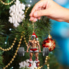Joycorners Weightlifter Santa Christmas Ornament, Personalized Ornament 2D Flat LM2211