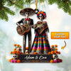 Joycorners Custom Name Mexican Couple Ornament, Mexican Couple Christmas Gift 2D Flat LM2111