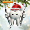 Joycorners Custom Name Dentist Ornament, Christmas Gift for Dentist1 2D Flat LM2111