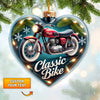 Joycorners Custom Name Classic Bike Ornament, Christmas Gift for Classic Bike Lover 2D Flat LM2211