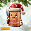 Joycorners Custom Name Christmas Chef Ornament, Christmas Gift for Cooking Lover 2D Flat LM2211