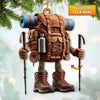 Joycorners Custom Name Hiking Ornament, Hiking Lover Christmas Decoration453 2D Flat LM2111