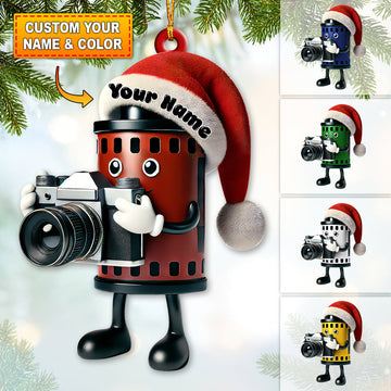 Joycorners Custom Name Photographer Ornament, Photographer Christmas Gift 2D Flat LM2111