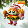 Joycorners Custom Name Fast Food Ornament, Fast Food Christmas Gift 2D Flat LM2111