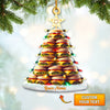 Joycorners Custom Name Hamburger Ornament, Hamburger Lover Christmas Gift 2D Flat LM2111