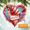 Joycorners Custom Name Nail Tech Ornament, Christmas Gift for Nail Artist 2D Flat LM2211