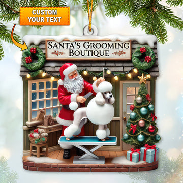 Joycorners Custom Name Santa Groomer Ornament, Home Decor Christmas Gift 2D Flat LM2211