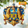 Joycorners Custom Name Romania Ornament, Christmas Gift for Romania Lover 2D Flat LM2111