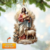 Joycorners Custom Name Merry Christmas Ornament, Christmas Decoration Gift 2D Flat LM2111