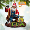 Joycorners Custom Name FFA Ornament, Santa Farmer Christmas Ornament 2D Flat LM2111