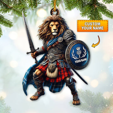 Joyccorners Custom Name Scotland Ornament, Christmas Gift for Scotland Lover 2D Flat LM2111