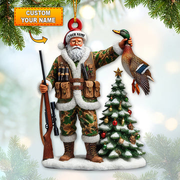 Joycorners Custom Name Hunting Ornament, Christmas Gift for Animal Hunter 2D Flat LM2111