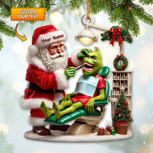 Joycorners Custom Name Dentist Ornament, Christmas Gift for Dentist 2D Flat LM2211