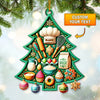 Joycorners Custom Name Baker Ornament, Christmas Gift for Baker  2D Flat LM2211