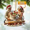 Joycorners Custom Name Baker Couple Ornament Ornament, Lover Christmas Gift 2D Flat LM2111