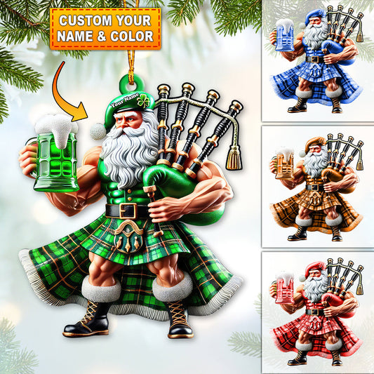 Joycorners Custom Name Scotland Ornament, Christmas Gift for Scotland Lover 2D Flat LM2211