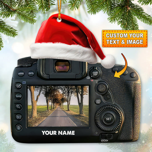 Joycorners Custom Name Photographer Ornament, Photographer Christmas Gift 2D Flat LM2211
